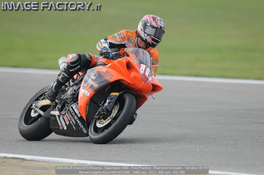 2009-09-26 Imola 0315 Rivazza - Superstock 1000 - Free Practice - Raymond Schouten - Yamaha YZF R1
